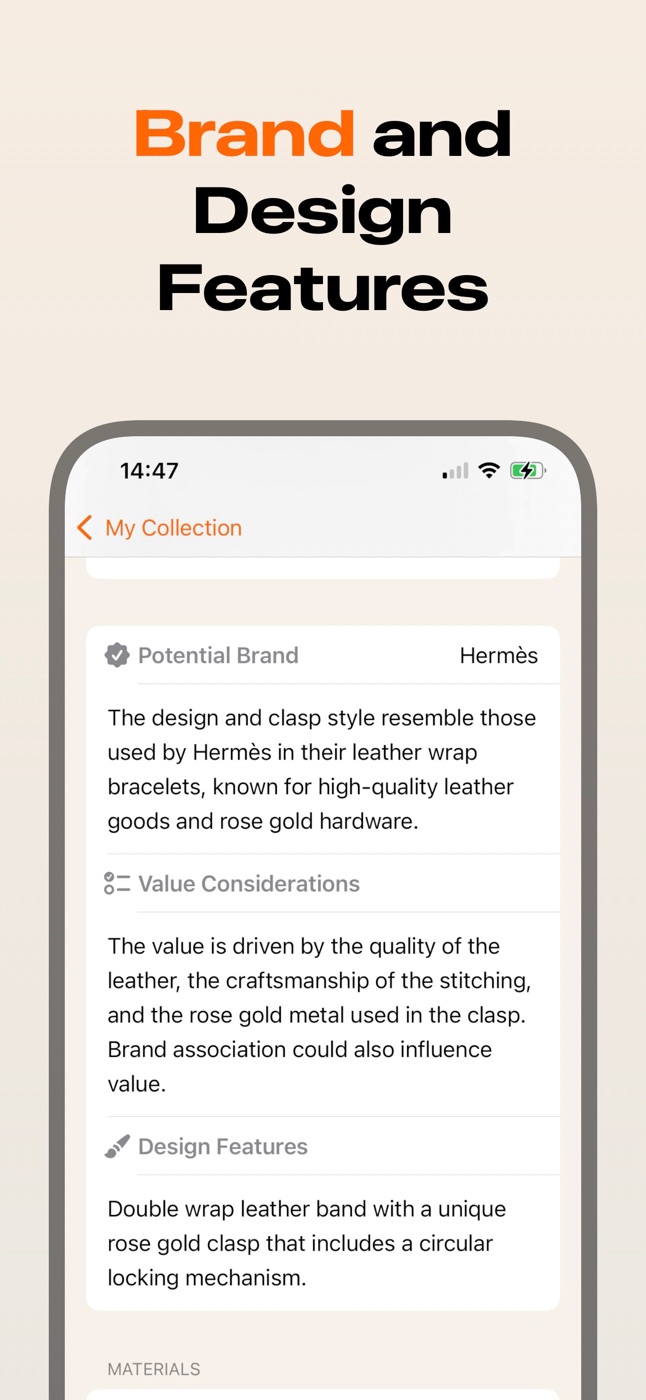 Potential brand, value considerations and design features